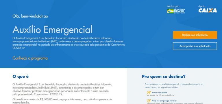 Caixa anuncia formas de cadastramento para auxílio emergencial de R$ 600 aos trabalhadores