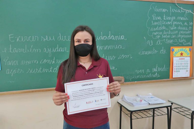 Professora de Campo Bom na etapa final do Prêmio Nacional de Educação Fiscal
